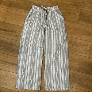 Sienna Sky Black and White Textured Wide Leg Pants- Size Large